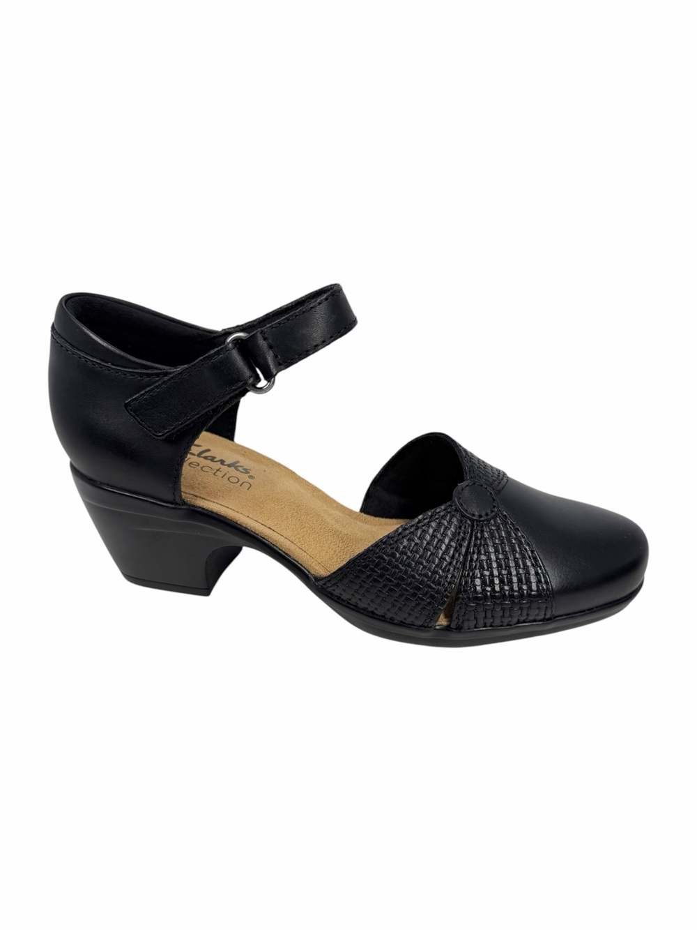 Clarks Emily Rae Pumps Black Leather Size 5M